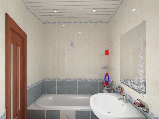 Панели на потолок в ванной: особенности материала