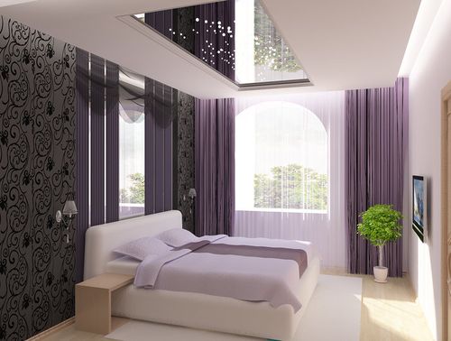 Спальни подсветка потолка - Дизайн спальни