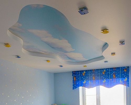 Потолок в детской комнате — 70 фото идеального сочетания в интерьере